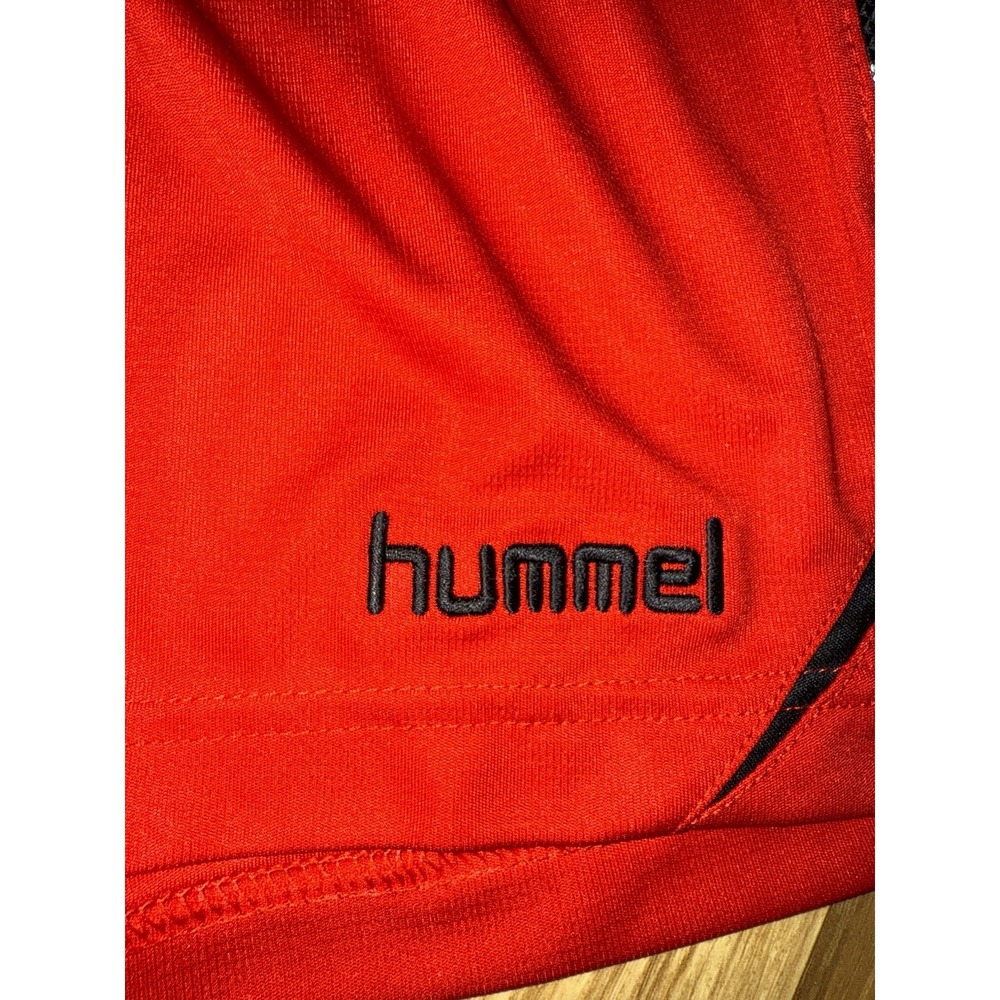 Hummel Shorts Men's Size Medium M Red Black Polyester Comfortable - Picture 3 of 5